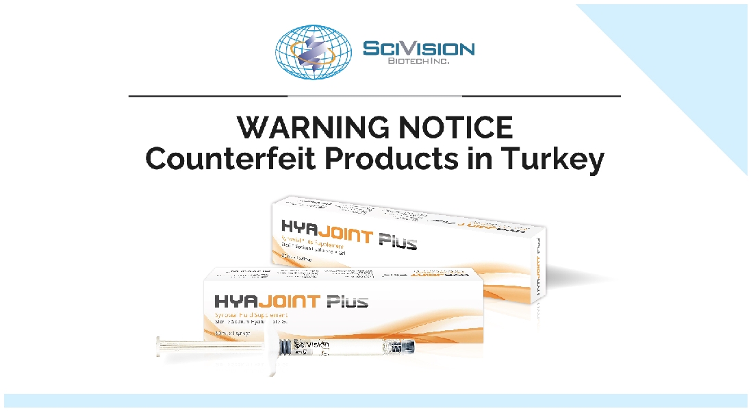 WARNING NOTICE: Counterfeit Products in Turkey